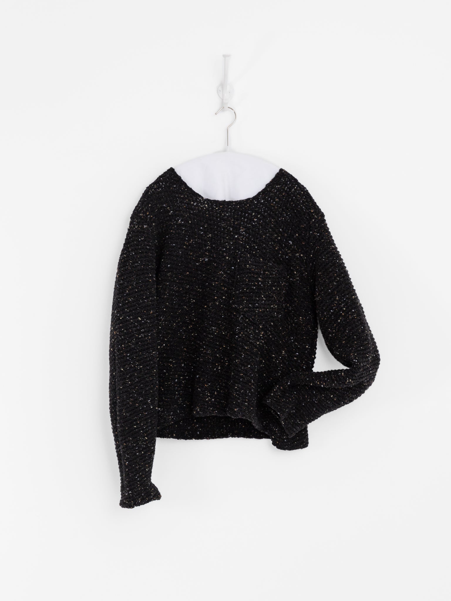 John Alexander Skelton Round Neck Pullover in Black Tweed - JOHN ALEXANDER SKELTON at Worthwhile - shop SWEATER