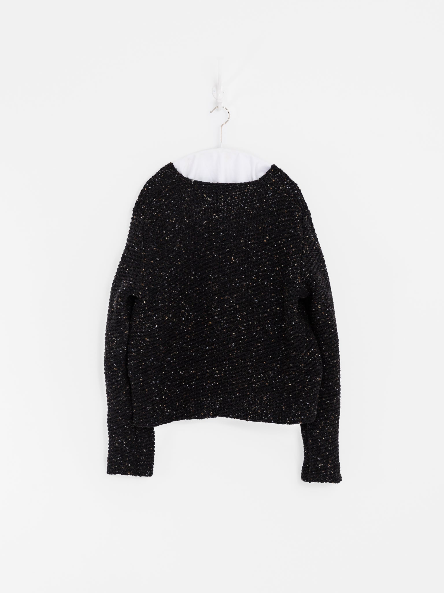 John Alexander Skelton Round Neck Pullover in Black Tweed - JOHN ALEXANDER SKELTON at Worthwhile - shop SWEATER