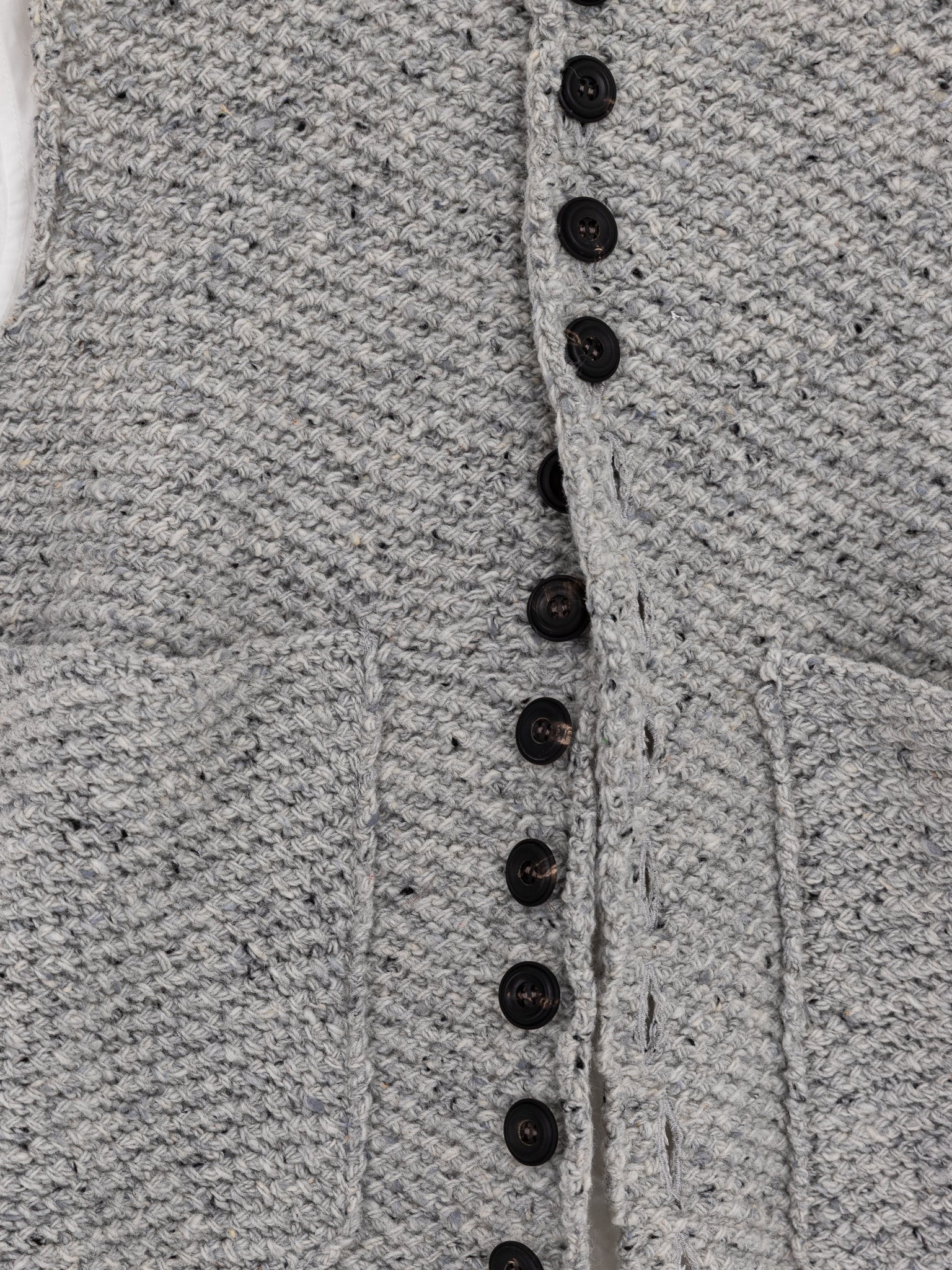 John Alexander Skelton Round Neck Waistcoat in Light Grey Tweed - JOHN ALEXANDER SKELTON at Worthwhile - shop VEST