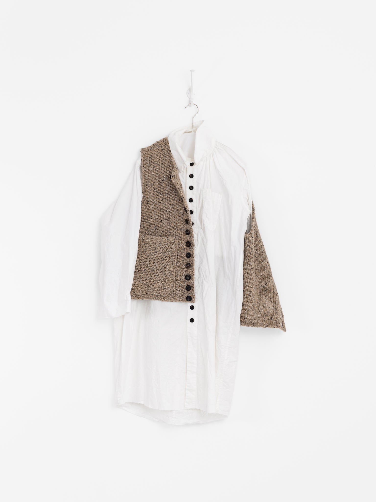 John Alexander Skelton Round Neck Waistcoat in Oatmeal - JOHN ALEXANDER SKELTON at Worthwhile - shop VEST