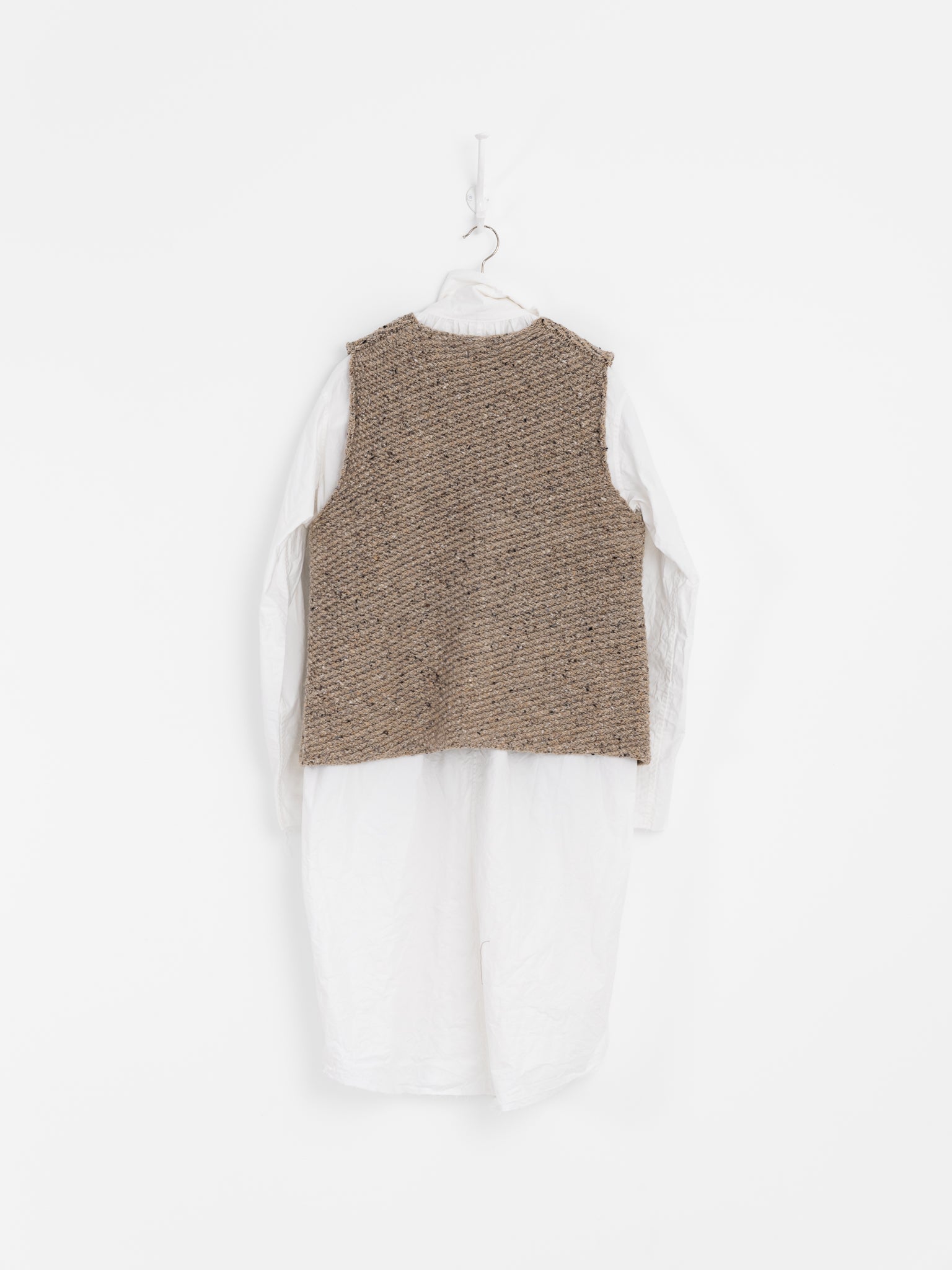 John Alexander Skelton Round Neck Waistcoat in Oatmeal - JOHN ALEXANDER SKELTON at Worthwhile - shop VEST