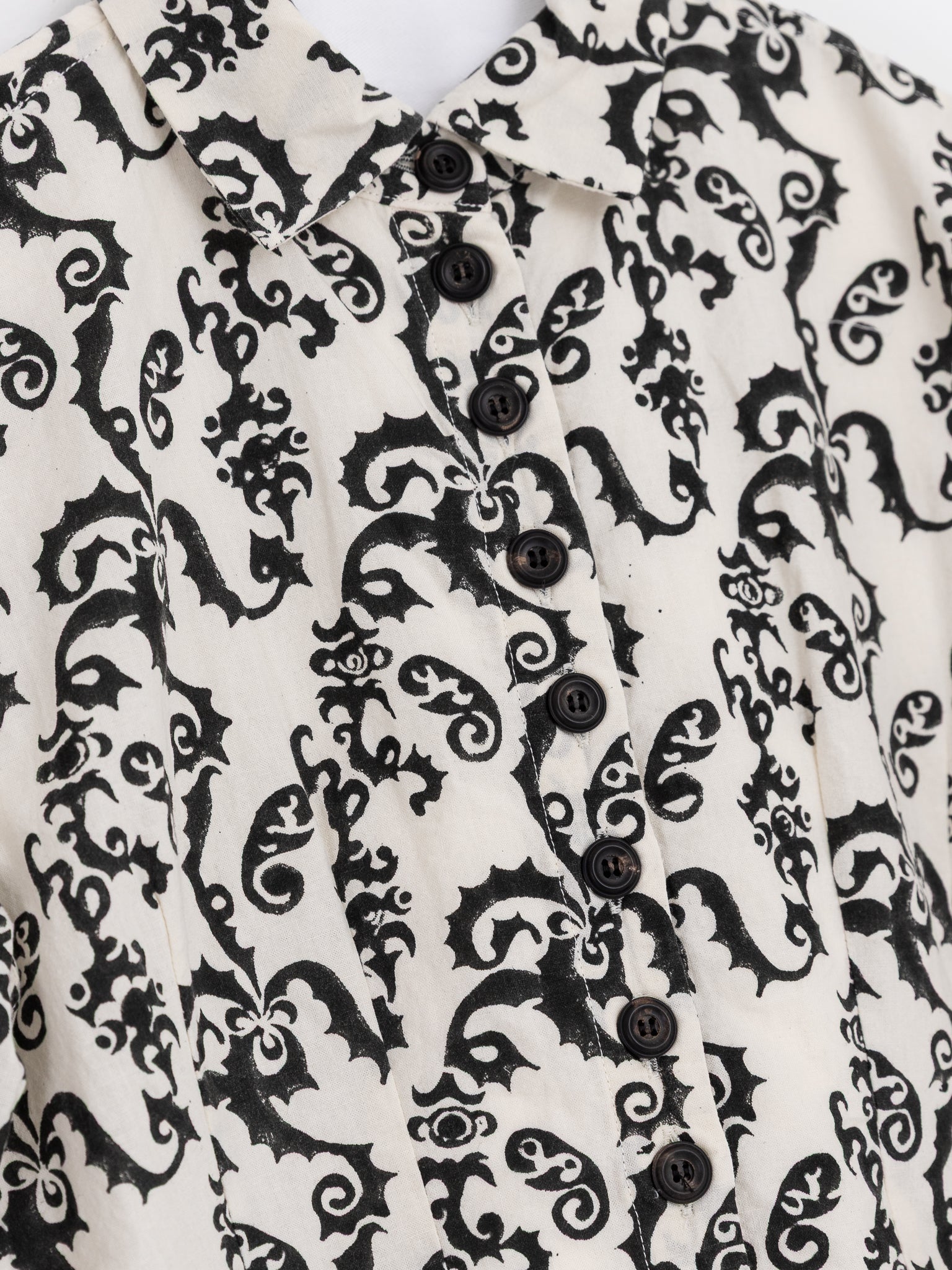 John Alexander Skelton Moon Shirt in Cream & Black - JOHN ALEXANDER SKELTON at Worthwhile - shop TOP