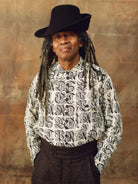 John Alexander Skelton Clink Shirt in Cream & Black Print - JOHN ALEXANDER SKELTON at Worthwhile