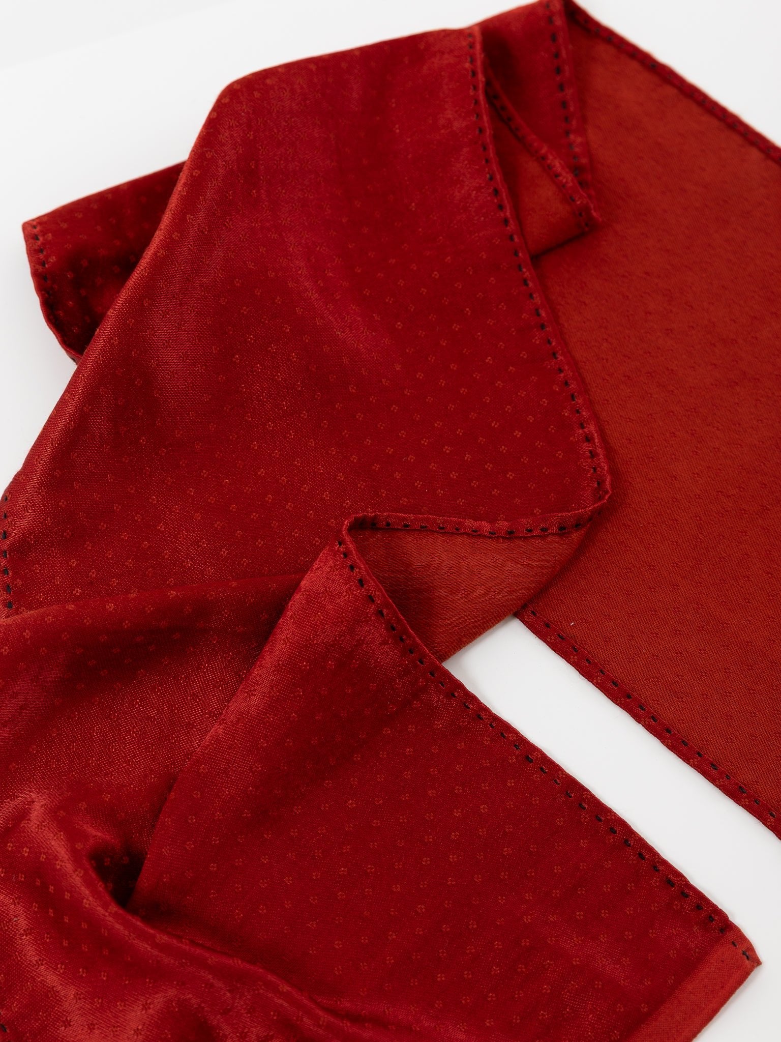 John Alexander Skelton Mashru Scarf in Red - JOHN ALEXANDER SKELTON at Worthwhile