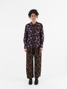 John Alexander Skelton Equinox Shirt in Blue/Brown/Cream Print - JOHN ALEXANDER SKELTON at Worthwhile