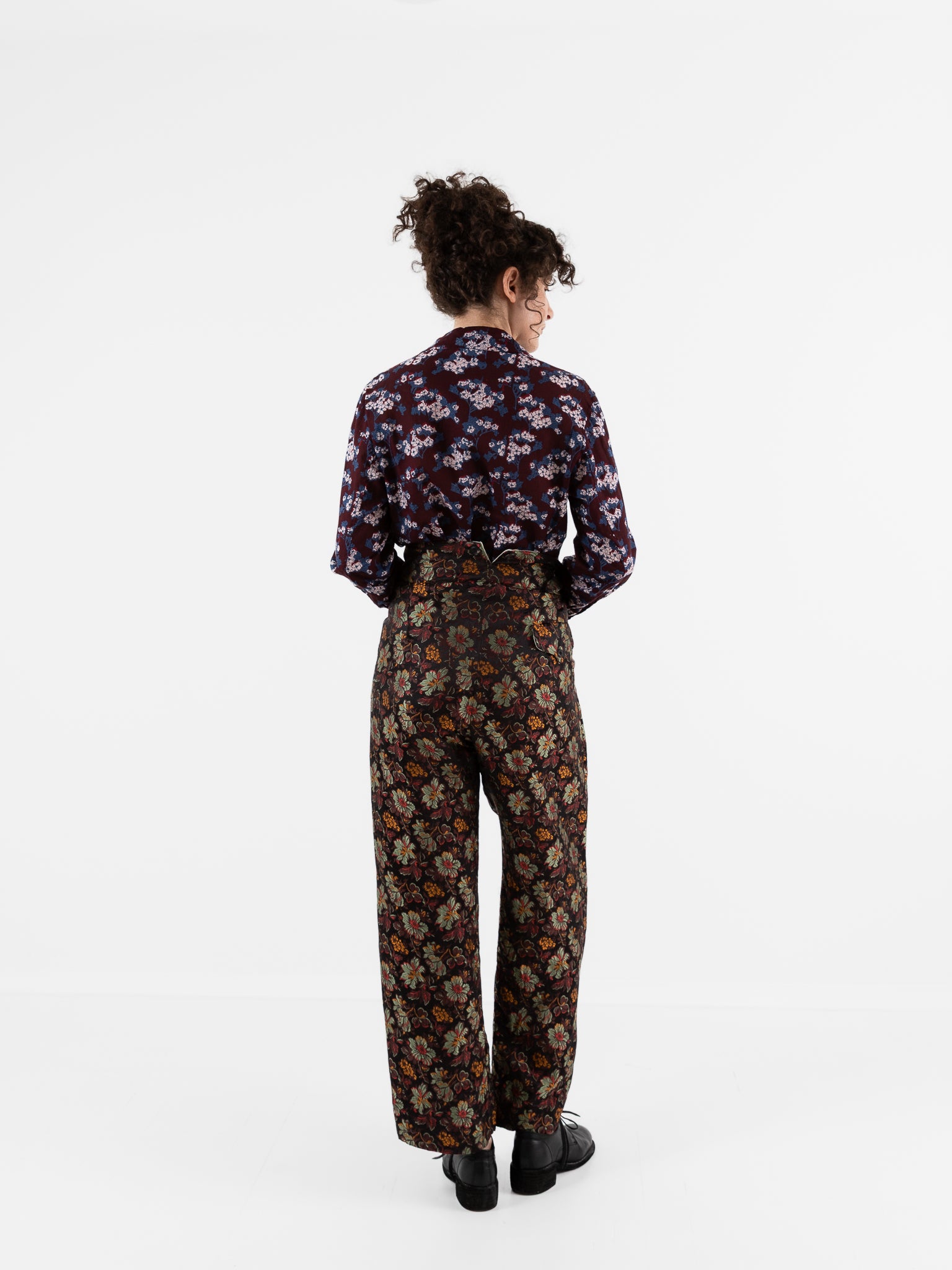 John Alexander Skelton Equinox Shirt in Blue/Brown/Cream Print - JOHN ALEXANDER SKELTON at Worthwhile