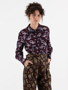 John Alexander Skelton Equinox Shirt in Blue/Brown/Cream Print - JOHN ALEXANDER SKELTON at Worthwhile