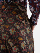 John Alexander Skelton Filigree Trouser in Black & Floral Silk - JOHN ALEXANDER SKELTON at Worthwhile