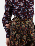 John Alexander Skelton Filigree Trouser in Black & Floral Silk - JOHN ALEXANDER SKELTON at Worthwhile