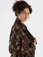 John Alexander Skelton Horace Jacket in Black & Floral Silk - JOHN ALEXANDER SKELTON at Worthwhile