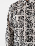 John Alexander Skelton Clink Shirt in Cream & Black Print - JOHN ALEXANDER SKELTON at Worthwhile
