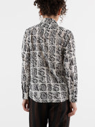 John Alexander Skelton Clink Shirt in Cream & Black Print - JOHN ALEXANDER SKELTON at Worthwhile