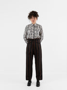 John Alexander Skelton Kilvert Trouser in Black & Brown Stripe - JOHN ALEXANDER SKELTON at Worthwhile