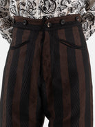John Alexander Skelton Kilvert Trouser in Black & Brown Stripe - JOHN ALEXANDER SKELTON at Worthwhile