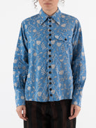 John Alexander Skelton Clink Shirt in Blue/White - JOHN ALEXANDER SKELTON at Worthwhile