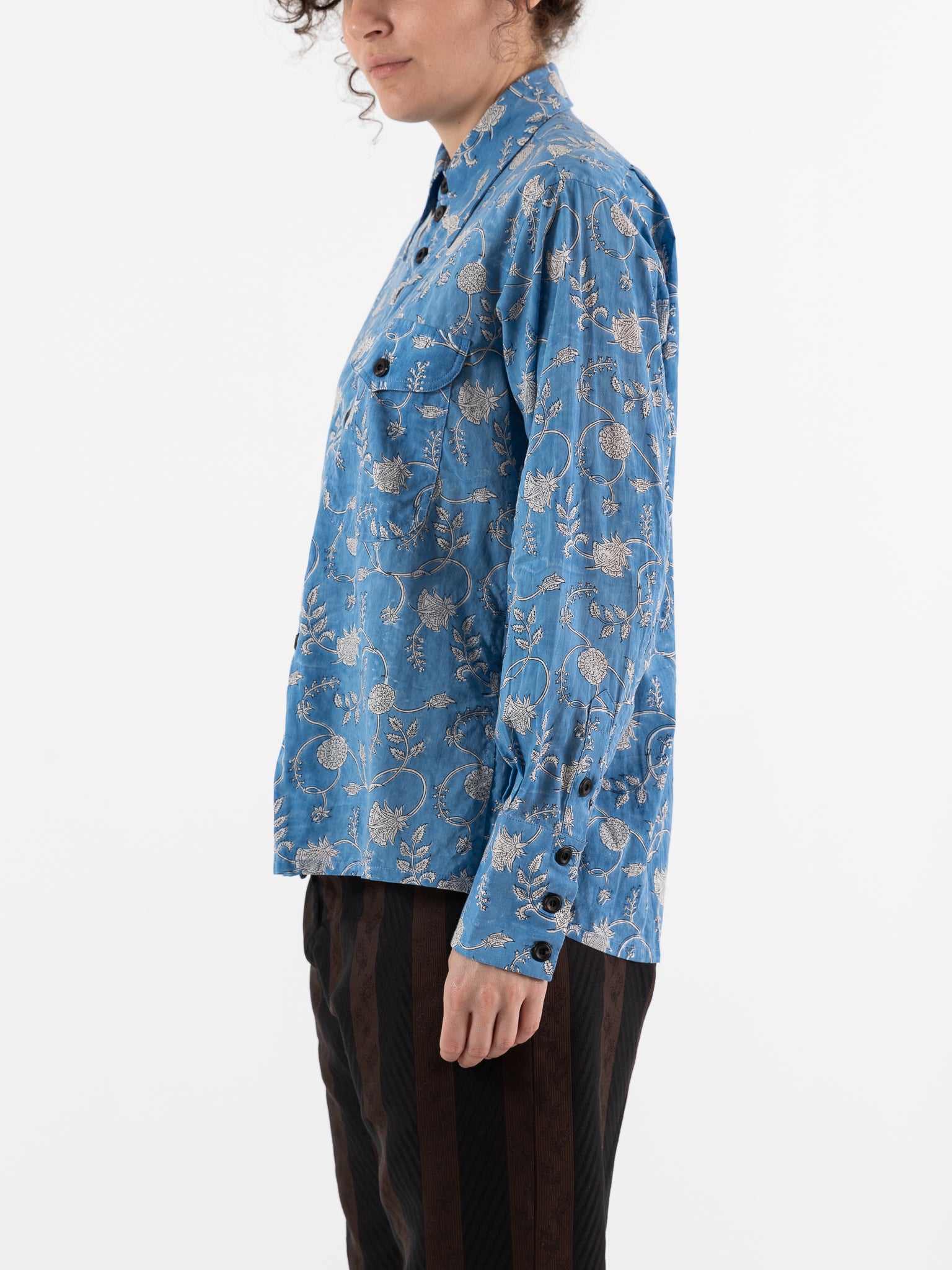 John Alexander Skelton Clink Shirt in Blue/White - JOHN ALEXANDER SKELTON at Worthwhile