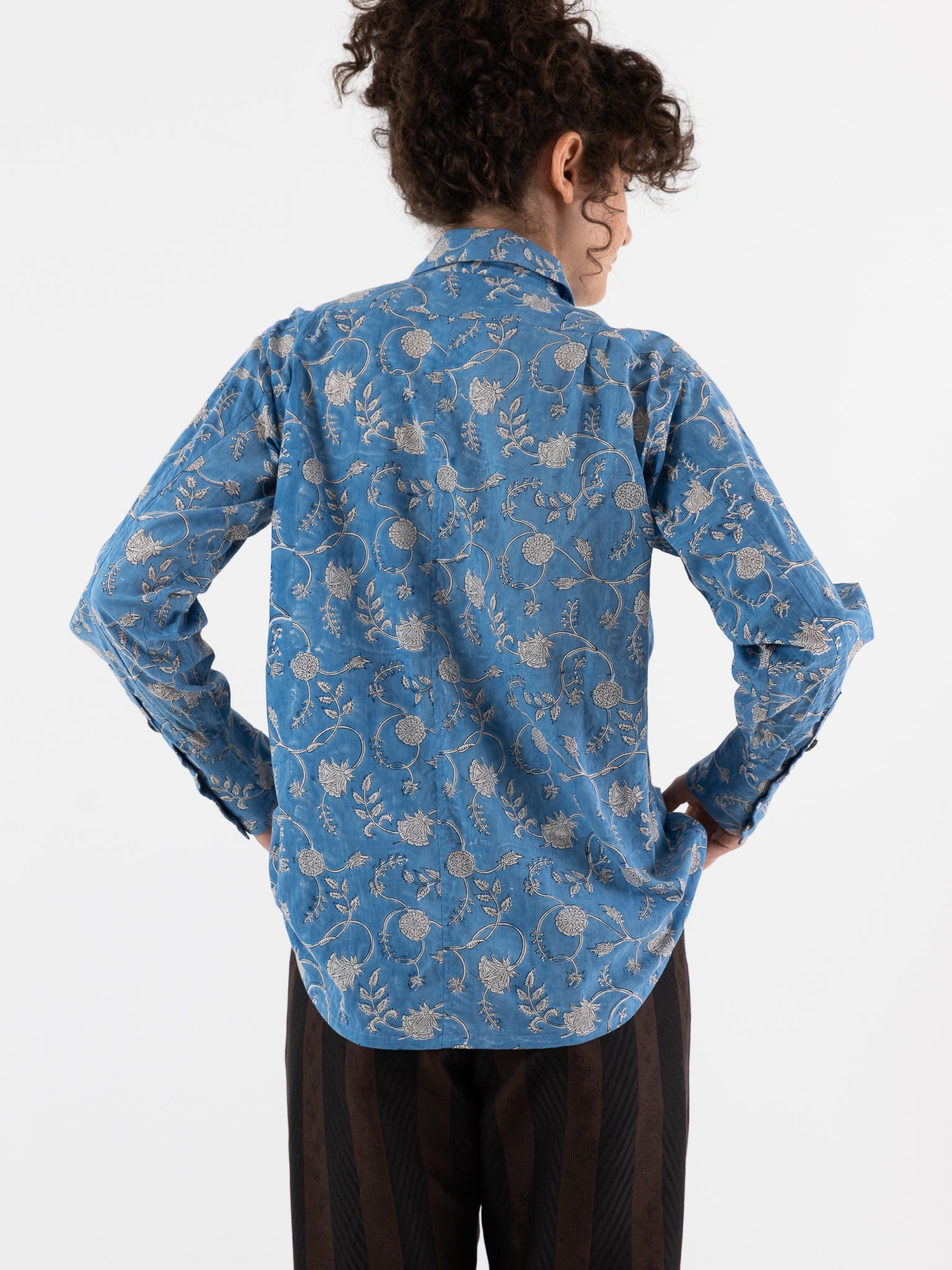 John Alexander Skelton Clink Shirt in Blue/White - JOHN ALEXANDER SKELTON at Worthwhile