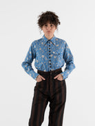 John Alexander Skelton Clink Shirt in Blue/White - JOHN ALEXANDER SKELTON at Worthwhile