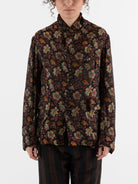 John Alexander Skelton Horace Jacket in Black & Floral Silk - JOHN ALEXANDER SKELTON at Worthwhile