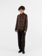 John Alexander Skelton Horace Jacket in Black & Floral Silk - JOHN ALEXANDER SKELTON at Worthwhile