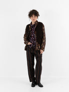 John Alexander Skelton Heavy Stitch Waistcoat in Dark Brown - JOHN ALEXANDER SKELTON at Worthwhile