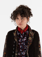 John Alexander Skelton Mashru Scarf in Red - JOHN ALEXANDER SKELTON at Worthwhile