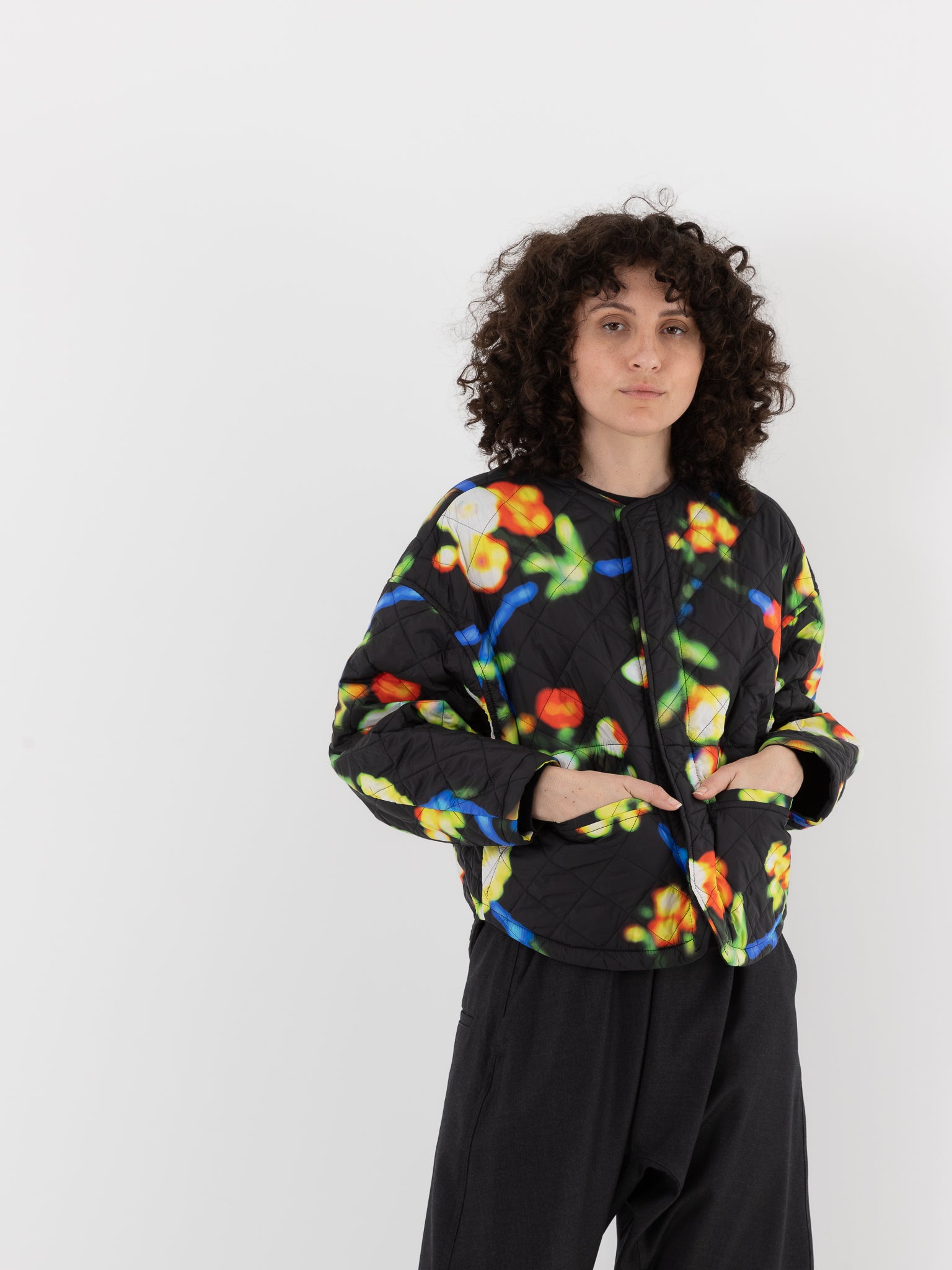 Konrad Irmi Jacket in Blurred Flower & Black - KONRAD at Worthwhile - shop JACKET