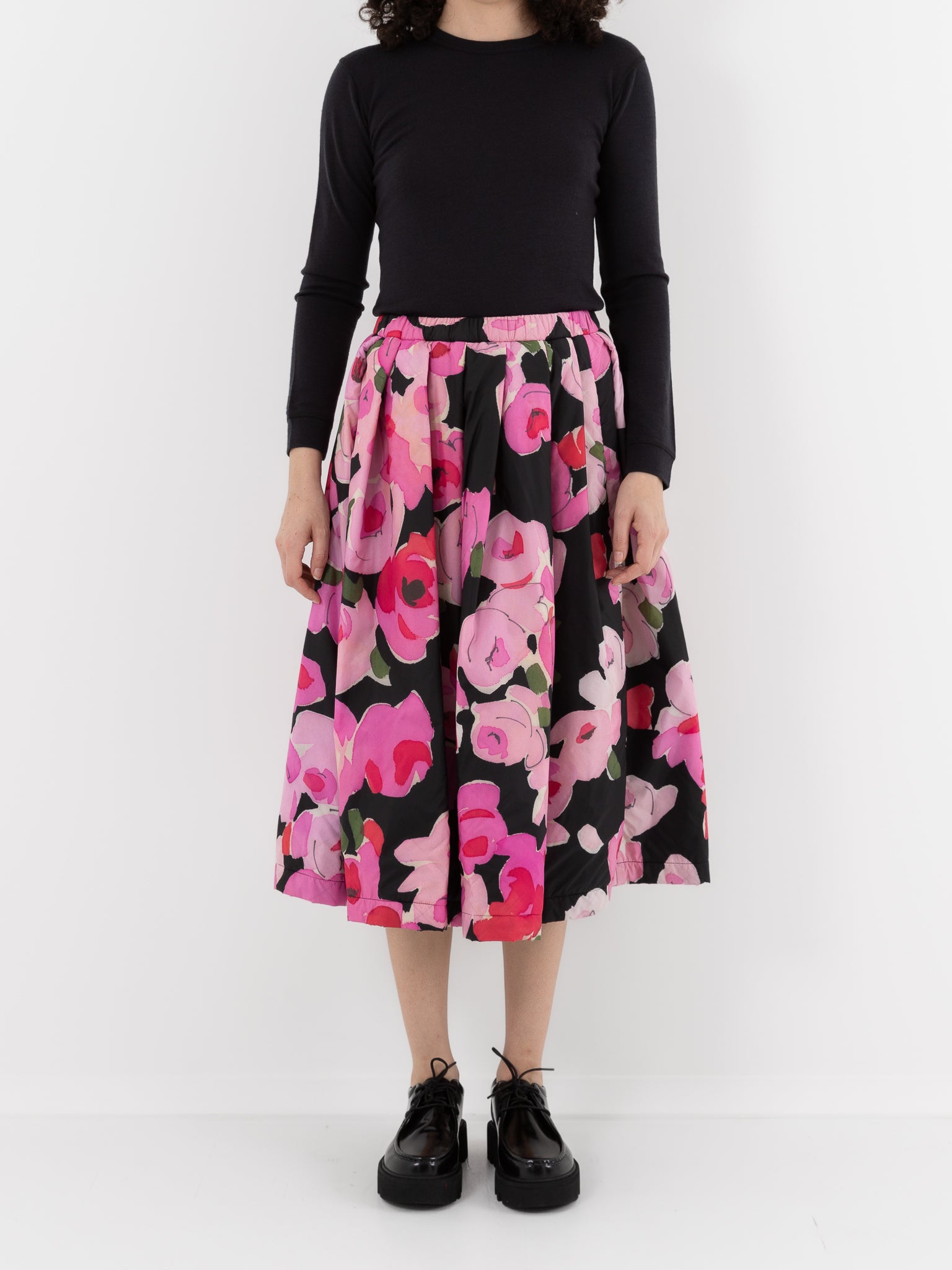 Konrad Sonia Skirt in Pink Roses & Black - KONRAD at Worthwhile - shop JACKET
