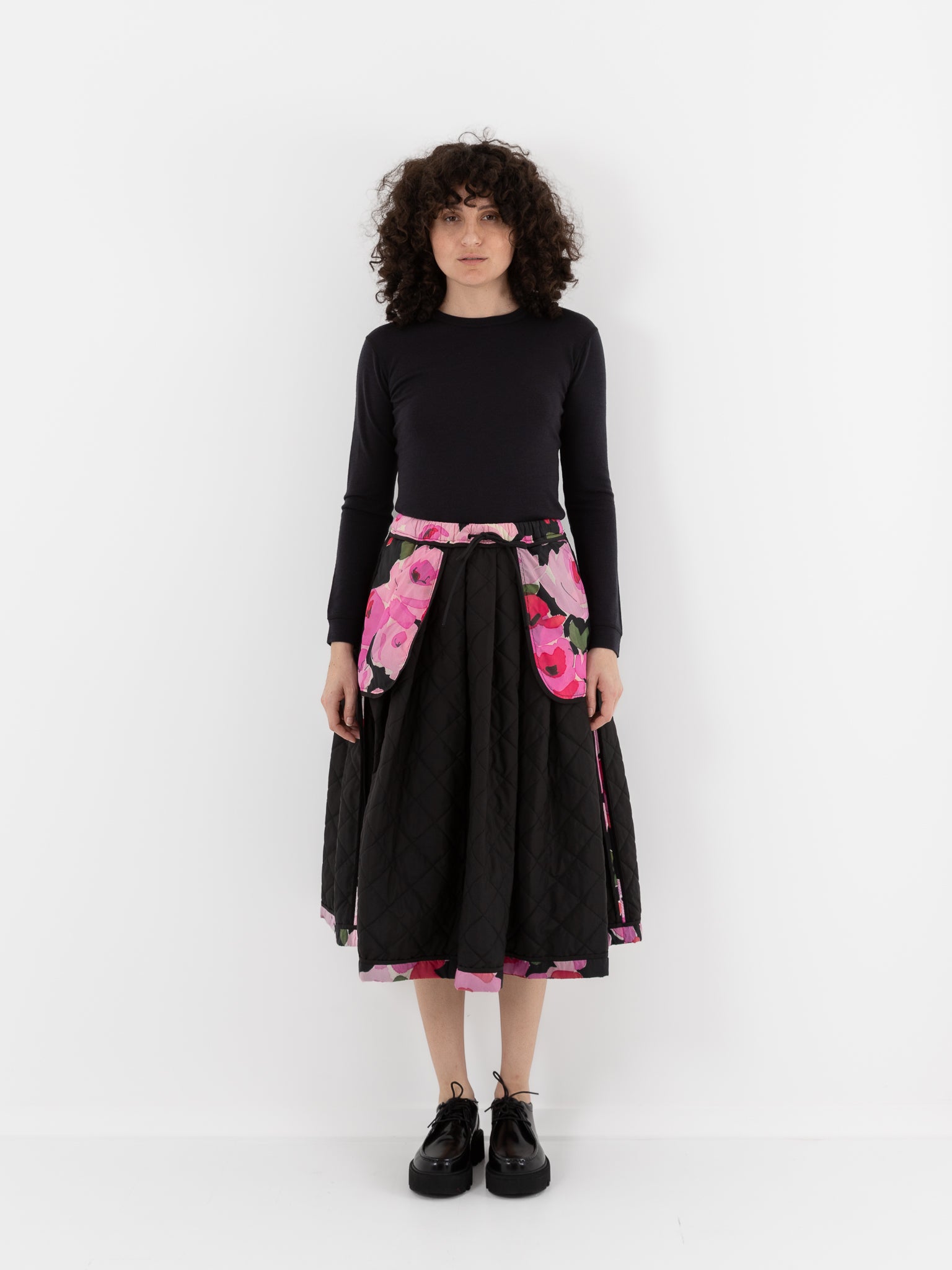 Konrad Sonia Skirt in Pink Roses & Black - KONRAD at Worthwhile - shop JACKET