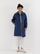 Konrad Joseph Reversible Coated Linen Coat in Natural & Delft - KONRAD at Worthwhile - shop COAT