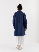 Konrad Joseph Reversible Coated Linen Coat in Natural & Delft - KONRAD at Worthwhile - shop COAT