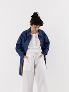 Konrad Joseph Reversible Coated Linen Coat in Natural & Delft - KONRAD at Worthwhile - shop COAT