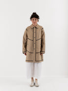 Konrad Joseph Reversible Coated Linen Coat in Natural & Delft - KONRAD at Worthwhile - shop COAT