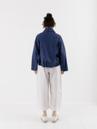 Konrad Florian Reversible Coated Linen Jacket in Natural & Delft - KONRAD at Worthwhile - shop COAT