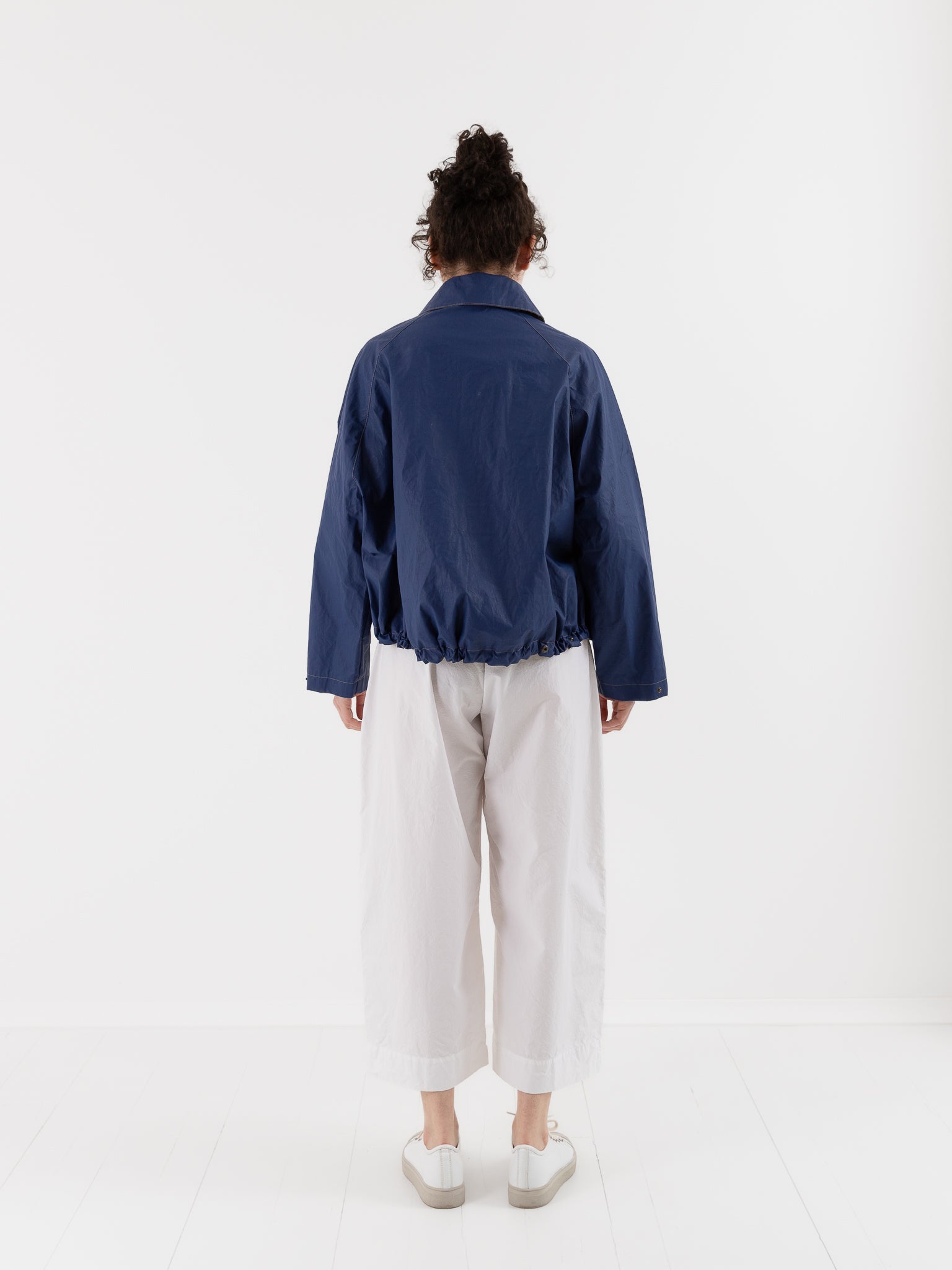 Konrad Florian Reversible Coated Linen Jacket in Natural & Delft - KONRAD at Worthwhile - shop COAT