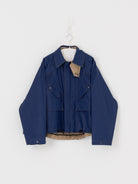 Konrad Florian Reversible Coated Linen Jacket in Natural & Delft - KONRAD at Worthwhile - shop COAT