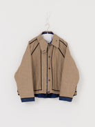 Konrad Florian Reversible Coated Linen Jacket in Natural & Delft - KONRAD at Worthwhile - shop COAT