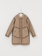 Konrad Joseph Reversible Coated Linen Coat in Natural & Delft - KONRAD at Worthwhile - shop COAT