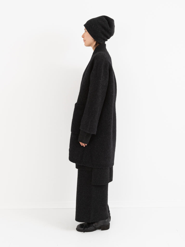 Lauren Manoogian Double Face Wide Coat, Black Melange - Worthwhile
