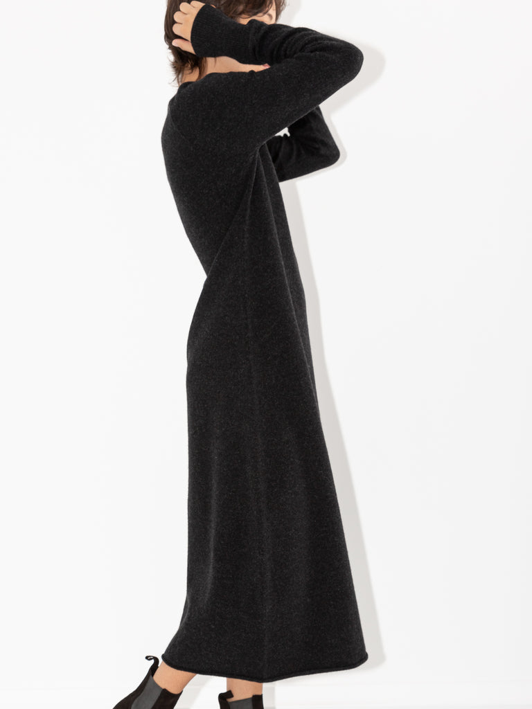 Lauren Manoogian Base Midi Dress, Black Melange - Worthwhile