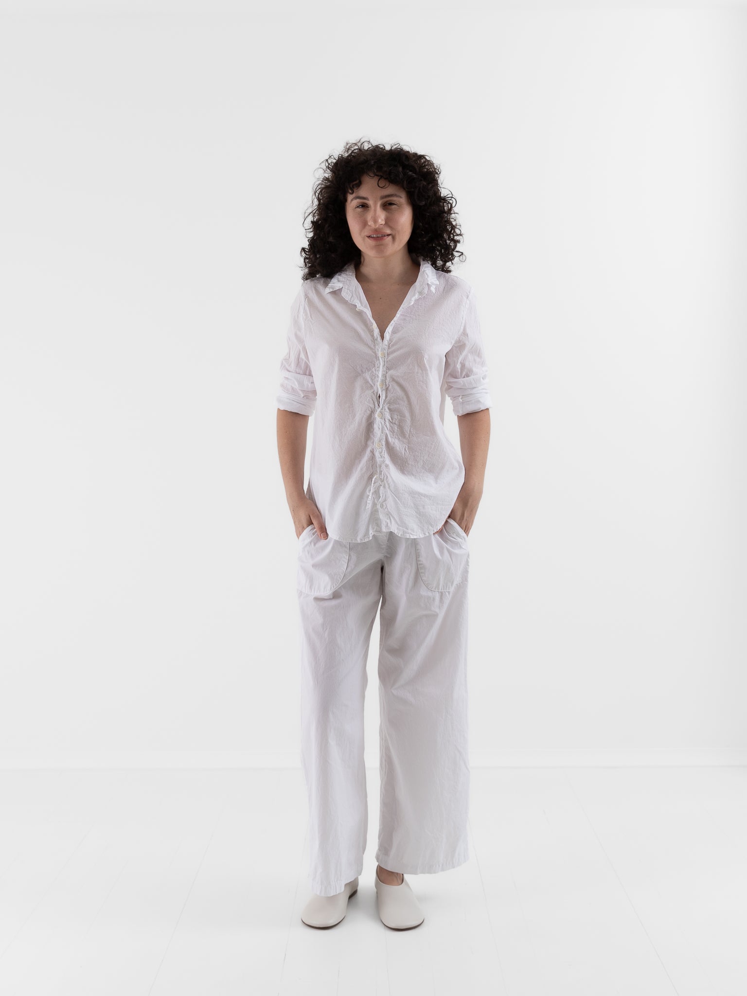 Llea Blue Sailor Pant in White - LLEA BLUE at Worthwhile - shop PANT