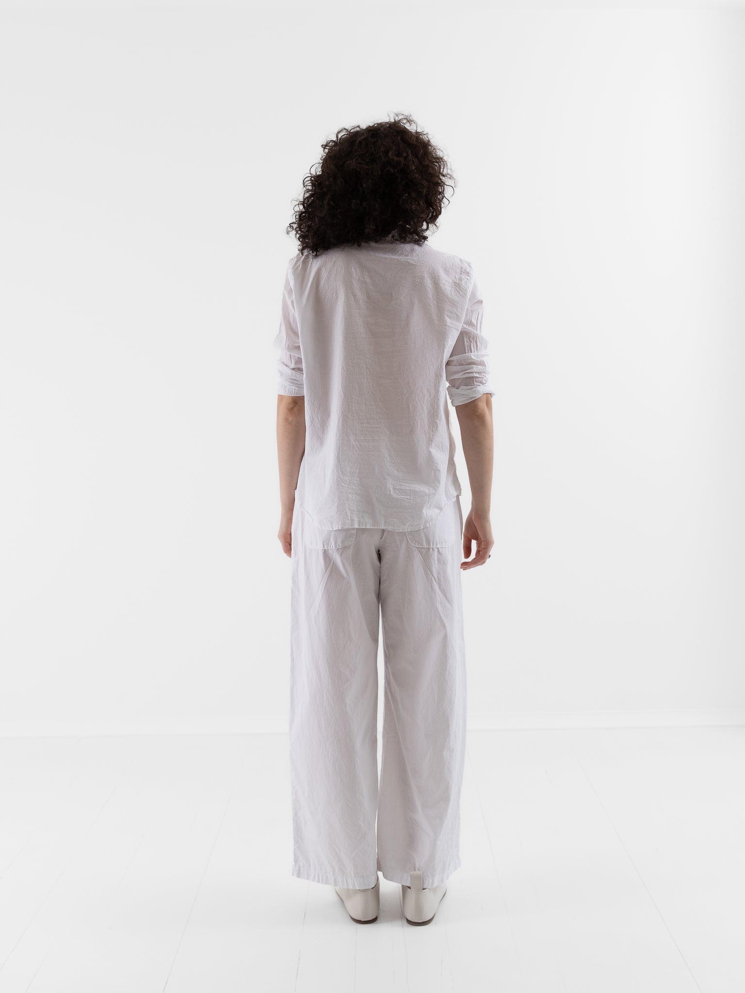 Llea Blue Dorie Shirt in White - LLEA BLUE at Worthwhile - shop TOP