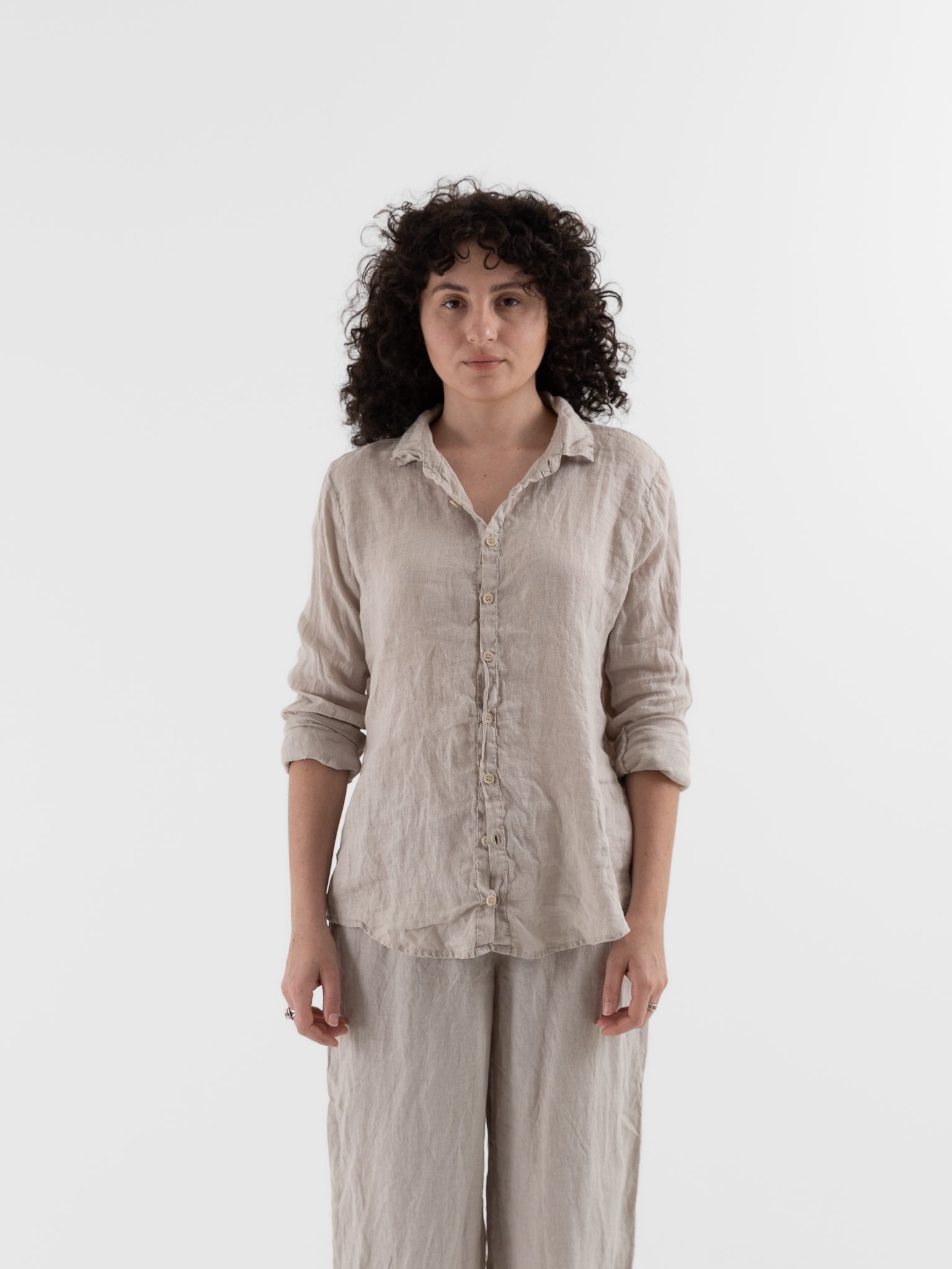 Llea Blue Dorie Shirt in Oat - LLEA BLUE at Worthwhile - shop TOP