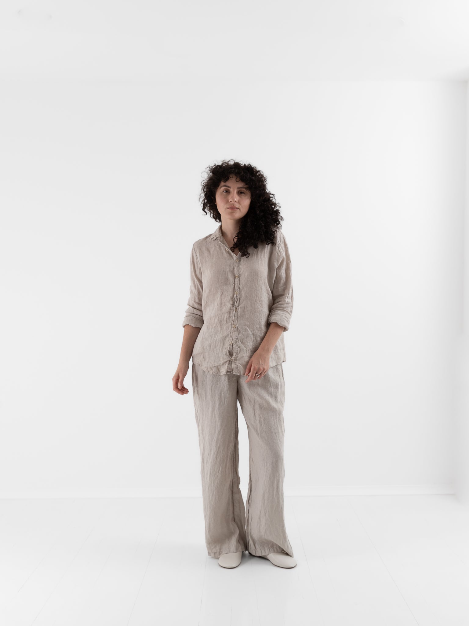 Llea Blue Dorie Shirt in Oat - LLEA BLUE at Worthwhile - shop TOP
