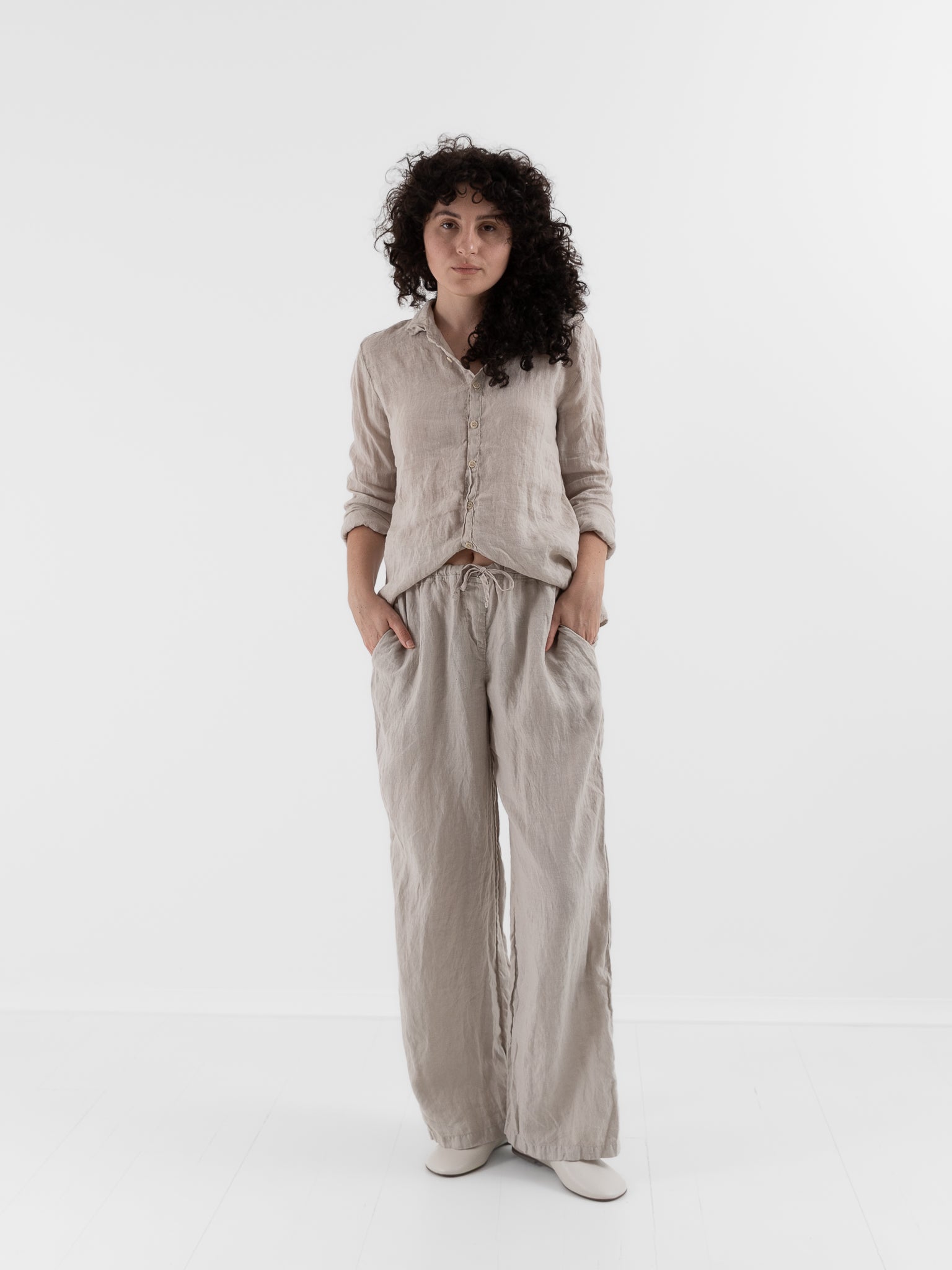 Llea Blue Dana Pant in Oat - LLEA BLUE at Worthwhile - shop PANT