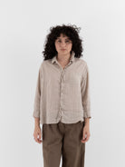 Llea Blue Aven Shirt in Oat - LLEA BLUE at Worthwhile - shop TOP