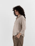 Llea Blue Aven Shirt in Oat - LLEA BLUE at Worthwhile - shop TOP