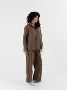 Llea Blue Dorie Shirt in Bark - LLEA BLUE at Worthwhile - shop TOP