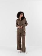 Llea Blue Dorie Shirt in Bark - LLEA BLUE at Worthwhile - shop TOP