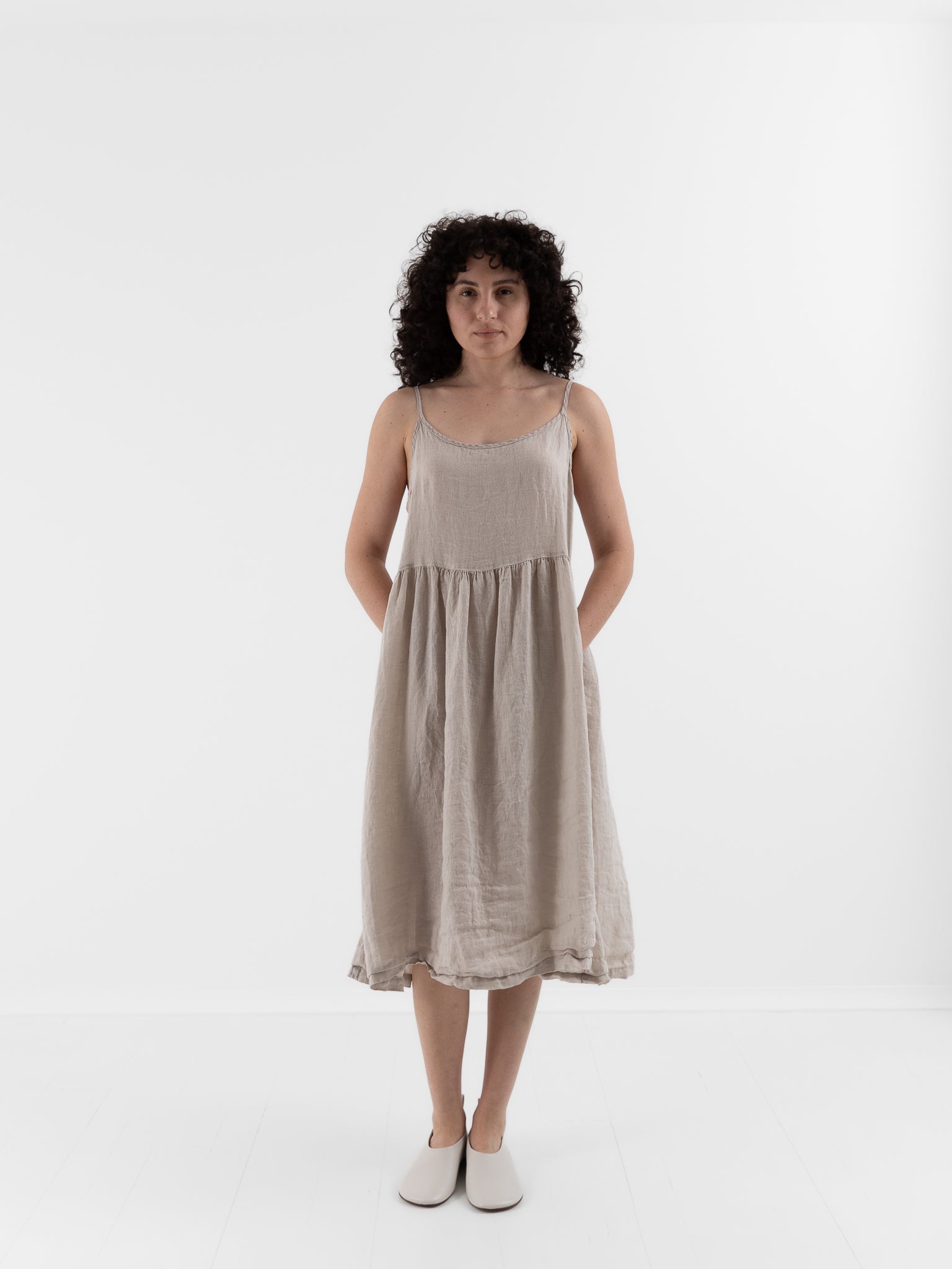 Llea Blue Vivian Dress in Oat - LLEA BLUE at Worthwhile - shop DRESS